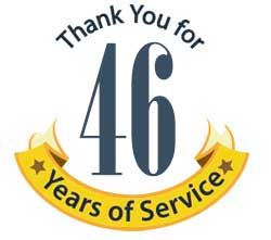 thank you for 46 years of service
